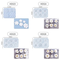 AINIKA Lebensmittelechte Umweltfreundliche Silikon-Form mit Sechs Blumenförmigen Vertiefungen für Dekoration und Epoxidharz, Hochwertig zum Backen