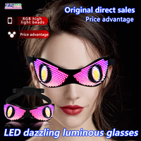 Nouvelles lunettes de fête LED du fabricant, batterie rechargeable, cadeau amusant pour Pâques, Nouvel An, Saint-Valentin, Nouvel An chinois