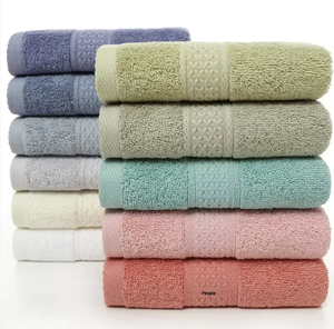 Juego de <span class=keywords><strong>toallas</strong></span> de algodón 100%, <span class=keywords><strong>toallas</strong></span> de baño suaves y absorbentes para la cara, <span class=keywords><strong>toallas</strong></span> de baño de algodón de lujo de Color sólido, juego de regalo para Hotel y hogar - Product Image 4