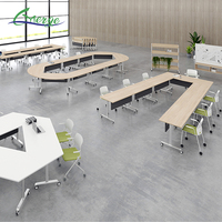 Table de formation pliante trapézoïdale moderne chaise de bureau pour la maison et l'école pour la salle de réunion conférence design de meubles élégants