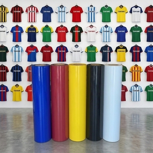 Flex Original Fabrik-Kalt- und Heißabziehbare HTV-Rolle mit Klebstoff, Leicht zu Entwurzelnde PVC-Glanz-Transferfolie für Kleidungsdesign Renli - Product Image 1