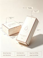 Boîte en papier cosmétique personnalisée pour l'emballage de flacons de sérum et de produits de soin de la peau