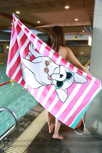 Fabricantes al por mayor sublimación engrosada dibujos animados impreso Hawaii playa algodón <span class=keywords><strong>toalla</strong></span> en blanco 160cm - Product Image 5