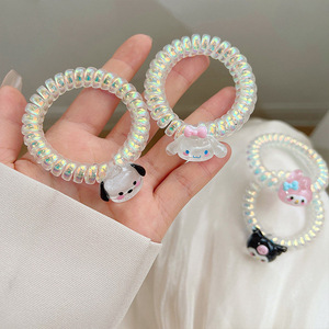 YT Dessin Animé Kuromi Serre-Tête Petites Pinces Mélodie Chat <span class=keywords><strong>Chien</strong></span> Accessoires Cheveux pour Femmes Filles Bébés Enfants Élastiques Téléphone - Product Image 3