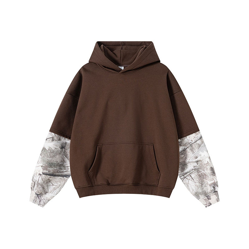 Layered Hoodie - coffee