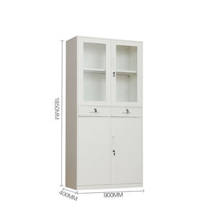 Classeur de bureau moderne à 2 tiroirs en acier avec casiers et étagères réglables pour bureau à domicile, école, hôpital, prix d'usine direct - Product Image 2