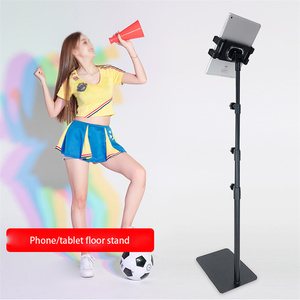 Support de sol universel de qualité supérieure, réglable en hauteur, avec tube d'extension en métal, base carrée antidérapante, <span class=keywords><strong>pour</strong></span> téléphone portable et <span class=keywords><strong>tablette</strong></span> - Product Image 1