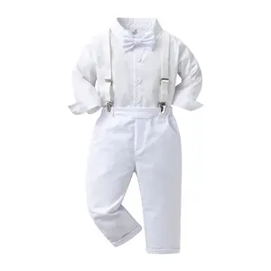 White Dress 1 - 5 Years Boys Clothing Set Fashion Toddler Clothes Cotton Kids Clothes Waistcoat Long Sleeve Pants Spring Fall