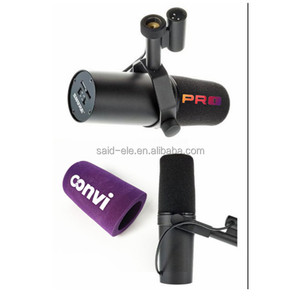 Shu <span class=keywords><strong>re</strong></span> SM7B mic foam windsocks per broadcasting vloggers Studio MV7 microfono parabrezza canale logo stampato. - Product Image 3