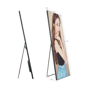 K2.5 Floor Standing Outdoor LED Poster Portable Advertising Billboard Advertising LED Display Screen For Shopping Mall Store