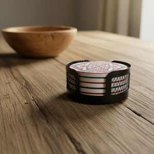 Sous-verre en céramique Mandala, nouveau, absorbant, pour café, thé, bière, classique, séchage rapide, résistant à la chaleur, écologique, tapis, coussinets - Product Image 6