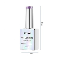 JTING TPO Hema Échantillon Gratuit Conception 12 couleurs Réfléchissant Disco Gel Polish Collection Personnalisé Laser Set Boîte Gel Vernis À Ongles Cartes Gratuites