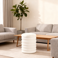 Table d'appoint ronde en fer de style ferme moderne avec plateau amovible en polaire, multifonctionnelle et écologique pour salon, chambre et hôtel