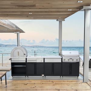 Cuisine d'été durable extérieure pour <span class=keywords><strong>piscine</strong></span>/jardin/bord de mer/<span class=keywords><strong>camping</strong></span> Barbecue de cuisine extérieure en acier inoxydable 304 en forme de L - Product Image 4