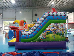 All'ingrosso Xinyue Unisex PVC gonfiabile Clown buttafuori Combo 5.5x5m castello per bambini all'interno/all'aperto trampolino di attrazione 4 anni - Product Image 4