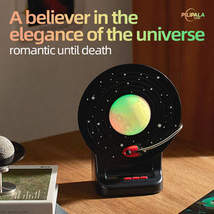 Vinyl ghi Máy nghe nhạc loa với điều chỉnh đèn tâm trạng tương thích với <span class=keywords><strong>Bluetooth</strong></span> TF, AUX chế độ cho phòng ngủ bên văn phòng - Product Image 4