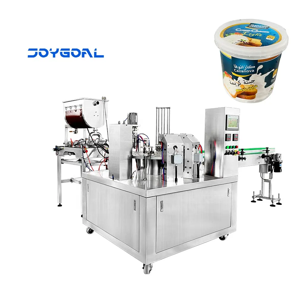 Bester Preis Edelstahl Automatische Eiscreme-Versiegelung kappe Rotary Cup Filling Machine