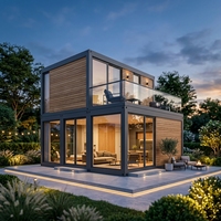 Solution de maison conteneur éco-responsable, cabane préfabriquée extensible, maison de glamping et unité de séjour modulaire élégante pour les vacances