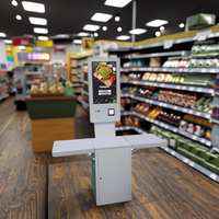 Sistema POS con Pantalla Táctil de 32 Pulgadas, Android/Windows, para Comercios, con Código QR, Autopago, Gabinete para Carrito, Kiosco, Supermercado, S22, CPU Intel I5