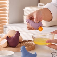 Séparateur d'oeufs avec absorbeur d'oeufs de poulet Silicone souple épaissi blanc d'oeuf et filtre de jaune Gadget de cuisson