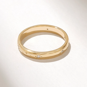 Lab Grown Diamond <b>Gold</b> Vintage Geometric Prong <b>Set</b> for Certified Wedding Band <b>Ring</b> for Engagement Anniversary Party - Product Image 5