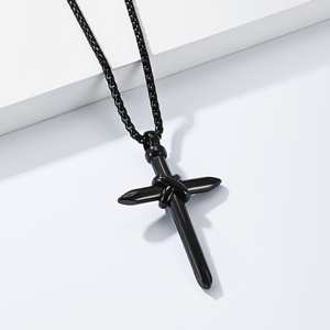 yunnique cross-border goods: screwdriver cross necklace, window-breaking self-defense nail, <b>titanium</b> steel cross pe - Product Image 3