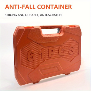 61-delige carbonstalen handgereedschapset met metrische ratel- en dopset voor autoreparaties, duurzame gereedschapset - Product Image 3