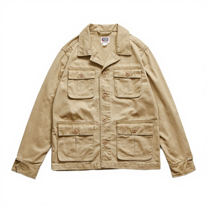 Chaqueta Bomber Vintage Casual para Hombre, Otoño, Corte Holgado, 100% Algodón, Ecológica, Resistente al Viento, Transpirable, con un Solo Botón, Gruesa - Product Image 4