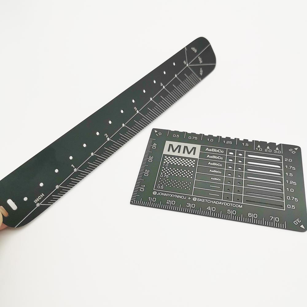 Tailors custom 15 см 30 см металлическая латунная черная Складная стационарная линейка с прямым углом из нержавеющей стали etch