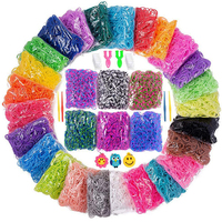 Kit de bandes élastiques arc-en-ciel, ensemble de fabrication de bracelets pour garçon et fille, ensemble de bricolage pour tissage, cadeau artisanal