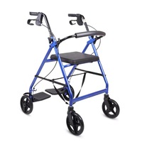 BQ4001A rouleau de marchette à 4 roues de service médical avec panier pour personnes âgées