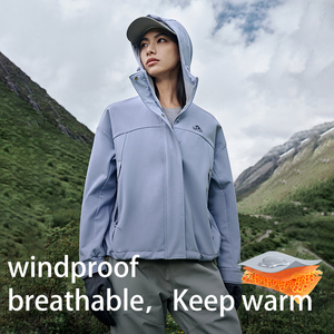PELLIOT Women Soft Shell Outdoor Sports Running Jogging No-<strong>pilling</strong> Soft Shell Fleece Lining <strong>Jackets</strong> - Product Image 3