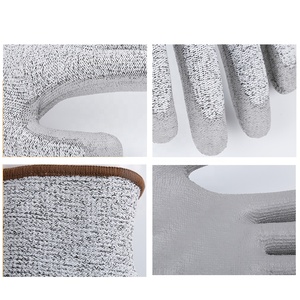 Venta al por mayor nivel 5 Anti corte guantes con <span class=keywords><strong>Grey</strong></span> revestimiento de PU Palm - Product Image 3