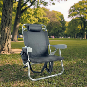 Sedia a Sdraio Pieghevole in Metallo Leggero di Alta Qualità, Personalizzabile, per Campeggio e Spiaggia, con Cuscino e Borsa Portaoggetti, Sillas De <span class=keywords><strong>Playa</strong></span> - Product Image 1