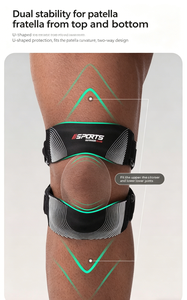 Rodillera Deportiva Ajustable y Transpirable con Soporte de Silicona para Correr y Saltar, con Almohadilla de Compresión para la Rótula - Product Image 6
