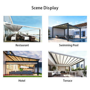 Toldo <span class=keywords><strong>Plegable</strong></span> de Aleación de Aluminio Resistente para Exteriores, Personalizable, Pérgola <span class=keywords><strong>Plegable</strong></span> de PVC - Product Image 4