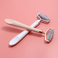 Rouleau de rajeunissement de la peau en forme de Y, rouleau de massage 3D anti-rides pour le visage en quartz rose et jade, Japon