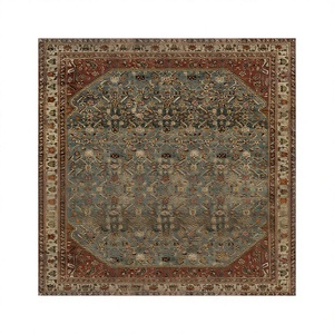 Alfombra Turca Adiva de 20 pies, Diseño Jacquard Tejido, Patrón Geométrico Liso, Lavable, con Base de Poliéster, Venta al Por Mayor para Exportación - Product Image 1