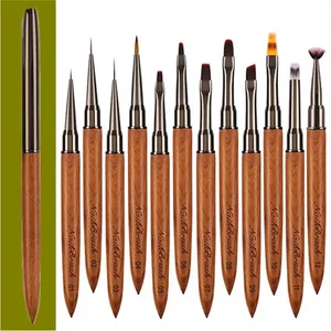 Nail Art <b>Brushes</b> Set 12pcs Nail Liner <b>Brush</b> Nail Painting Pen Acrylic UV Gel <b>Brushes</b> Crystal Ombre Manicure Tool Nail <b>Brush</b> - Product Image 1