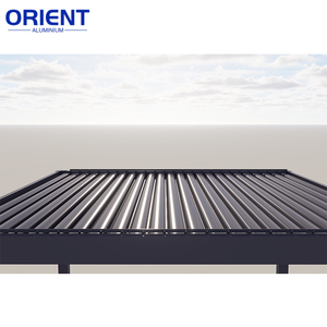 Tenda da Sole Motorizzata Moderna Contemporanea Reversibile con Motore, Cinghia Luminosa, Tetto Mobile, per Esterni, Giardino, in Alluminio, con Palo - Product Image 2