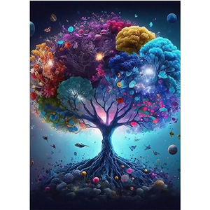 Coloré bricolage plein foret diamant peinture imprimé tissu mosaïque Art mur peinture paysage sujet - Product Image 1