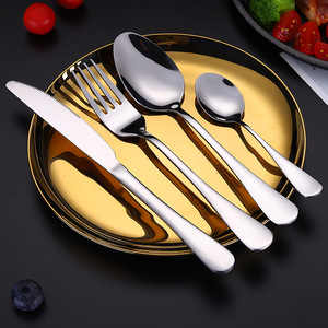 Cubiertos de Acero Inoxidable 1010, Cuchillos, Tenedores y Cucharas, Cubiertos para Carne, Cucharas Redondas y Puntiagudas Reforzadas, Suministros para Hoteles - Product Image 4
