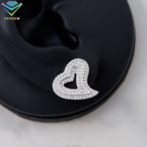 Pendientes de diseño nuevo, chapados en oro, plata de ley 925, pasan la prueba del diamante, certificado GRA, moissanita VVS, regalo para mujer, en stock. - Product Image 3