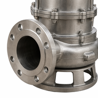 Pompe à eaux usées submersible verticale en acier inoxydable avec broyeur, pompe à eaux usées submersible industrielle