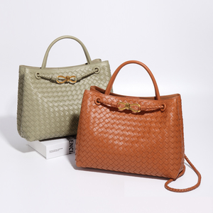 Sac à bandoulière rétro pour femme, grande capacité, tissé à la main, été/hiver, résistant à l'<span class=keywords><strong>eau</strong></span>, tendance, décontracté, à porter sur l'épaule - Product Image 4