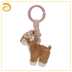 Jouets suspendus pour bébé en peluche mignonne en forme de faon, hochets doux en forme d'animaux en peluche, cadeau idéal pour nouveau-né, fête prénatale pour filles et garçons - Product Image 1