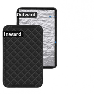 ม่านบังแดดอาร์วี ซันเชด 65x41 ซม. สีเงิน กันน้ำ พับได้เพื่อความเป็นส่วนตัวและฉนวนกันความร้อนในรถพ่วงเดินทางและการตั้งแคมป์ - Product Image 2