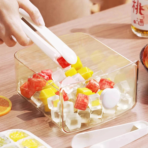 Nouveau moule à glaçons pressable, boîte à glaçons, bac à boules de glace, grande capacité de stockage, qualité alimentaire, pour réfrigérateur domestique - Product Image 5