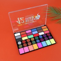 Cat Warna Wajah & Tubuh 42 Warna, Kit Palet Lukis Wajah Krim Besar, Cat Wajah Non-Toksik Hipoalergenik untuk Halloween SFX Spesial