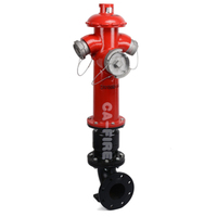 Tuyau de support de borne d'incendie de type pilier au sol Ca-Fire DN100 borne d'incendie française extérieure